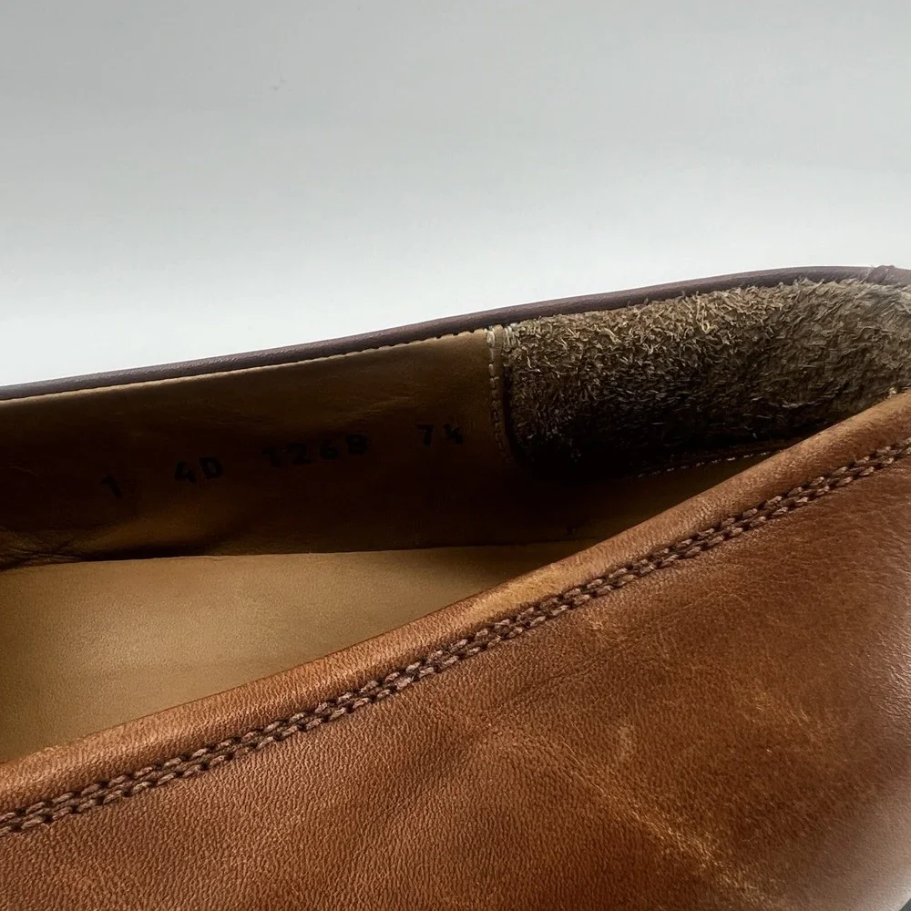 Prada Men's Brown‎ Leather Loafers Shoes Size 7.5 Y2K Era Rubber Sole Italy